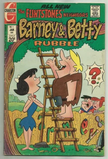 Barney Betty Rubble Flintstones Hanna Barbera Tv Cartoon Charlton Picclick
