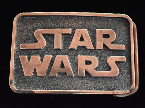 Star Wars Logo Script Solid Brass 1980s Vintage Belt Buckle Etsy