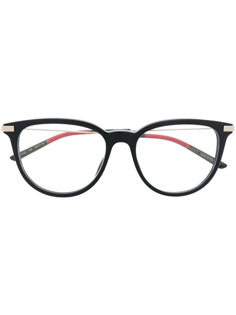 gucci eyewear round frame optical glasses farfetch