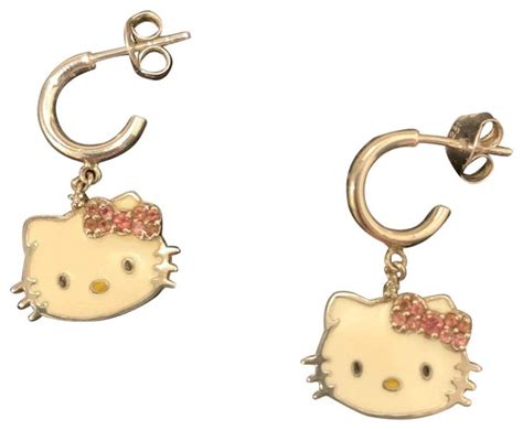 Hello Kitty Sterling Silver Earrings Listed By Ladybugz In 2022 Hello Kitty Earrings Hello