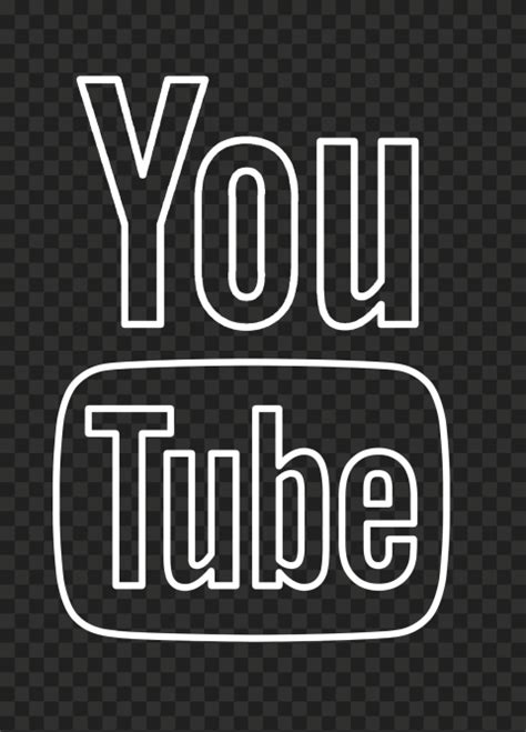 HD White Vertical Outline Youtube YT Logo Icon PNG Citypng