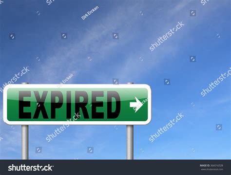 Expired Sign Expiration Over Date Expired Stock Illustration 366016328