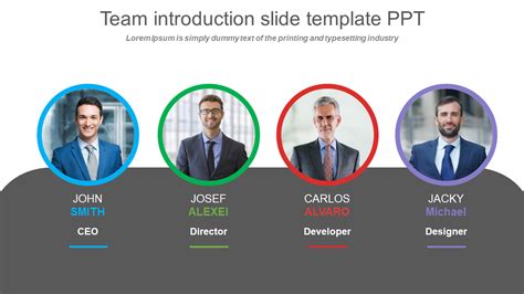 Team Introduction Slide Template Ppt Circle Model Ppt Powerpoint