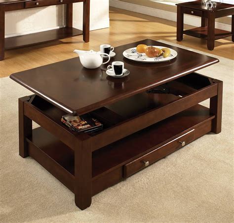 Keep drinks and snacks local on the cocktail table while friends are over, and use the finish table to carry a lamp fixture to illuminate the area. Dark Wood Coffee Table Set Furnitures | Roy Home Design