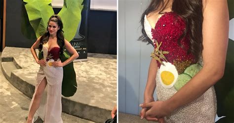 Miss universe malaysia's nasi lemak dress is so realistic. Hatta Dolmat Sindir Fesyen 'Nasi Lemak'