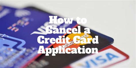 Experts generally recommend you don't cancel a credit card because it can have a negative impact on your credit score. How To Cancel A Credit Card Application | Investormint