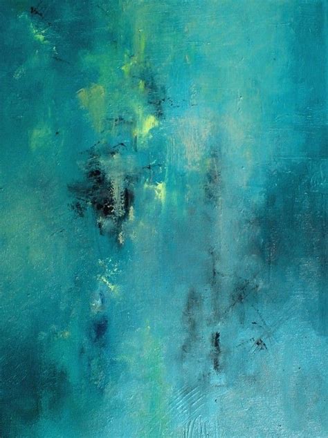 Underwater Abstract Aqua Abstract Oil Painting Abstract Painting