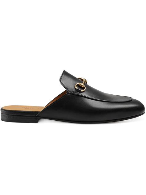 Gucci Princetown Horsebit Detailed Leather Slippers In Black Save 29