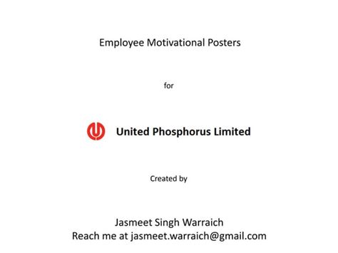 Upl Employee Motivational Posters Ppt