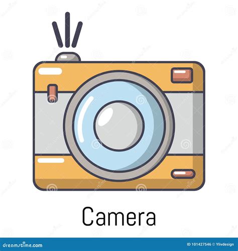 Camera Icon Cartoon Style Stock Vector Illustration Of Design