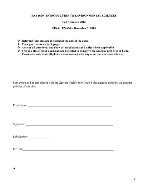 Final 2013 A - Exam Solutions - EAS 1600 - INTRODUCTION TO