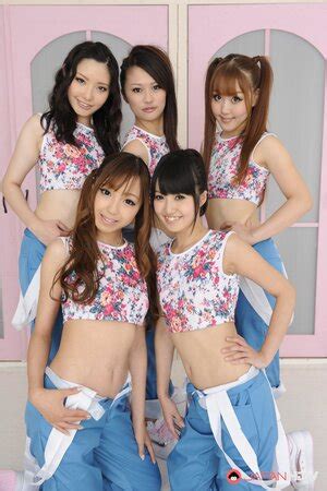 Five Japanese Cheerleaders Make Rehearsal Dirtier By Stripping Naked