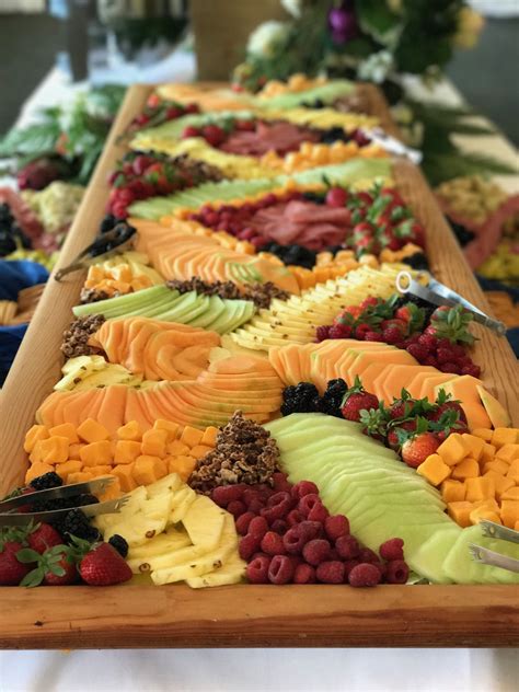 Fruit And Cheese Display For A Wedding Reception Party Trays Cheese