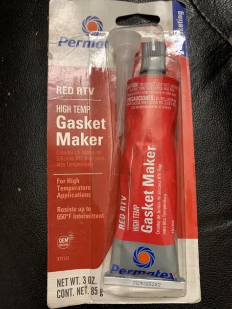 Permatex High Temp Red Rtv Silicone Gasket Maker Oem Specified Oz Tube Picclick