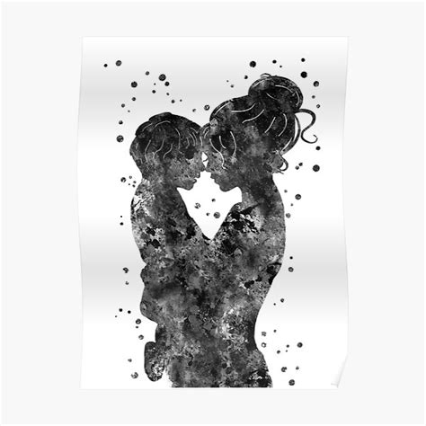 Mother And Son Poster By Rosaliartbook Redbubble
