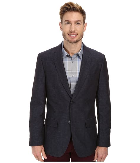 For that second suit, we're partial to linen. Perry ellis Slim Fit Linen Suit Jacket in Blue for Men | Lyst