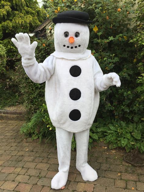 Masquerade Snowman Mascot Costume - Masquerade