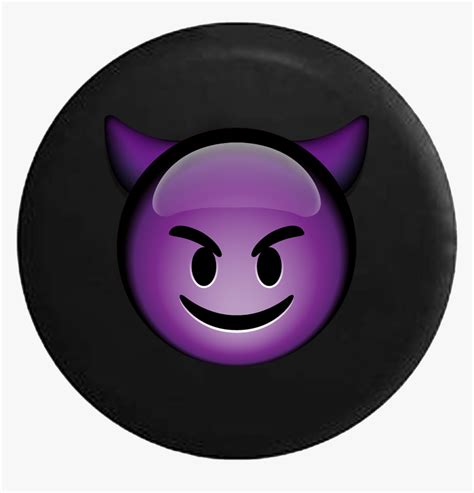 Purple Evil Text Emoji Devil Face Whatsapp Emoji Del Diablito Hd Png