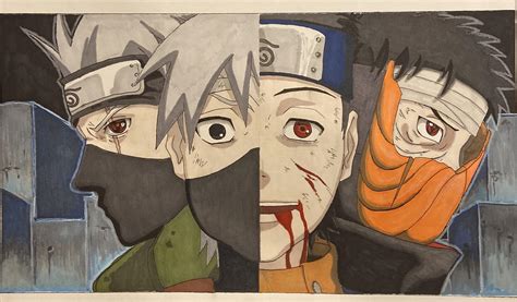 What Do You Think Of My Kakashi And Obito Fan Art R Naruto