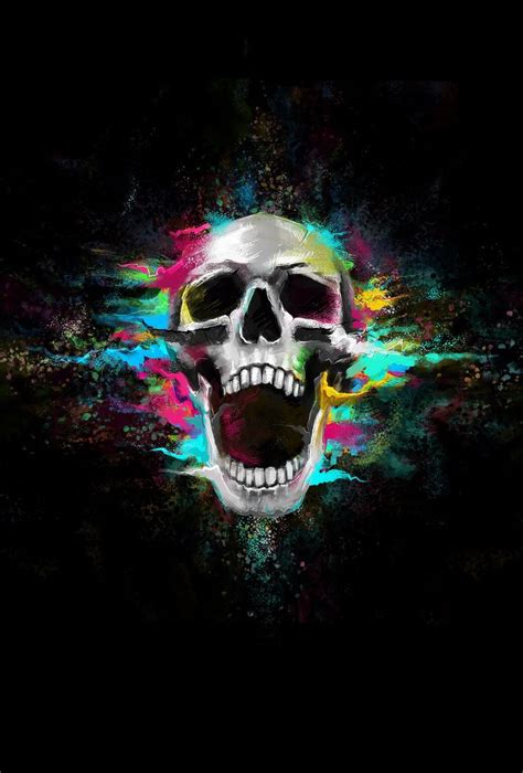 Here you can find the best girly skull wallpapers uploaded by our community. Skull & color art | Skull wallpaper, Unique iphone wallpaper