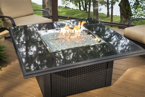 Square Napa Valley Fire Pit Table Black Or Brown Fire Pits Fire Pits Fireplaces