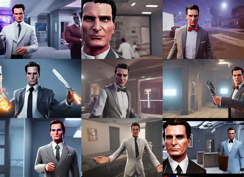 Patrick Bateman As A Fortnite Character In Game Stable Diffusion