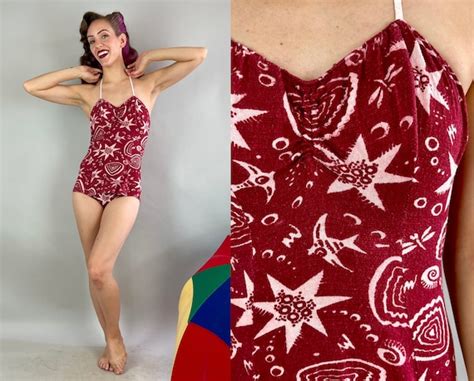 1930s nora s novelty sea star swimsuit vintage 30s … gem