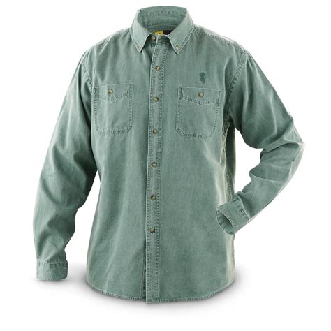 Mens Browning Long Sleeved Corduroy Shirt 593769 Shirts And Polos At