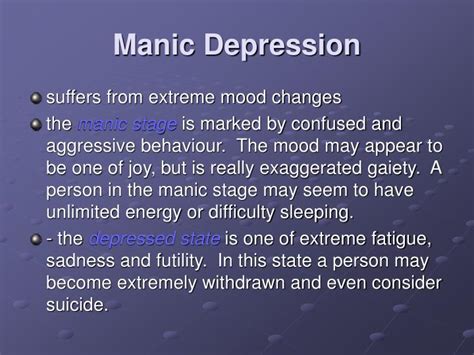 Manic Depressive Definition Examples And Forms My Xxx Hot Girl