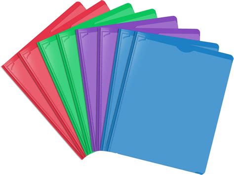 Infun Plastic Folders With Prongs And Pockets Heavy Duty