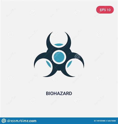Two Color Biohazard Vector Icon From Signs Concept Isolated Blue