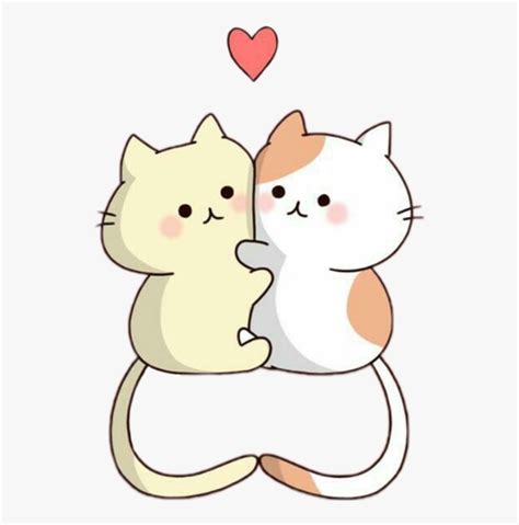 Cute Cat Bff Png Download Cartoon Transparent Png Kindpng