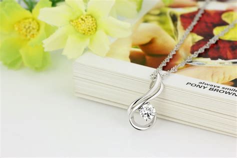Genuine 100 925 Sterling Silver Pendant Necklace Paved Cubic Zirconia