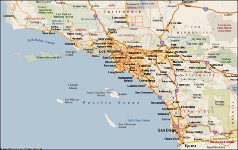 Map Southern California Overview