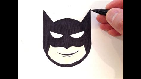 Add the thumb on the right as a curved line. How to Draw a Batman Smiley Face - Easy for Beginners ...