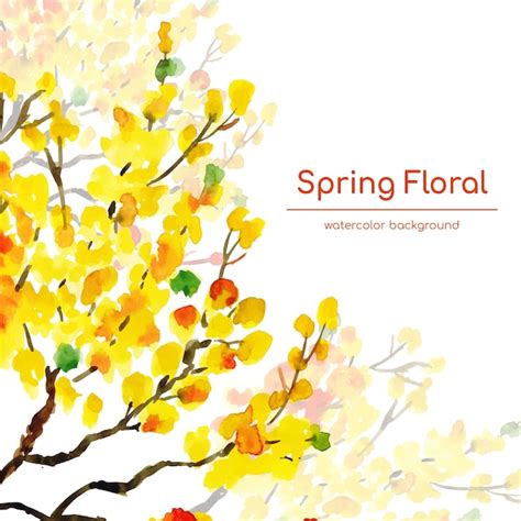 Premium Vector Watercolor Spring Floral Background