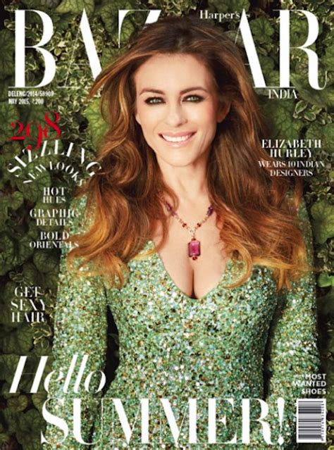 Elizabeth Hurley Is On The Cover Of Harpers Bazaar And We Cant Deal