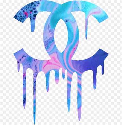 Melting Chanel White Dripping Chanel Logo Png Image With Transparent