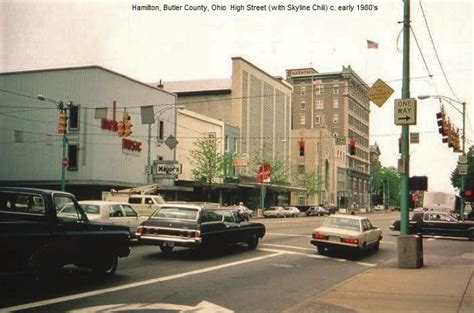 Hamilton Ohio High Street In The Early 1980s Skyline Chili Sign