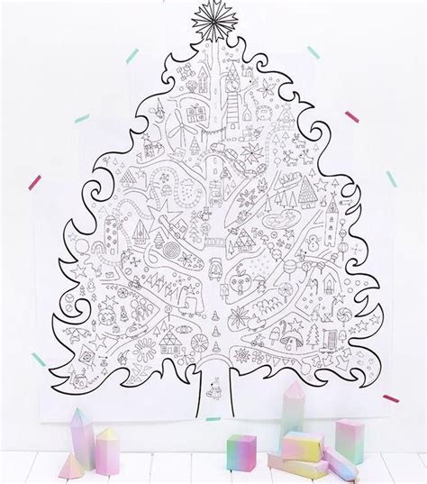 Maybe you would like to learn more about one of these? Giant Christmas Tree Coloring Page Wall Art ...