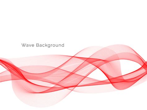 Red Abstract Wave Vector Art Icons And Graphics For Free Download