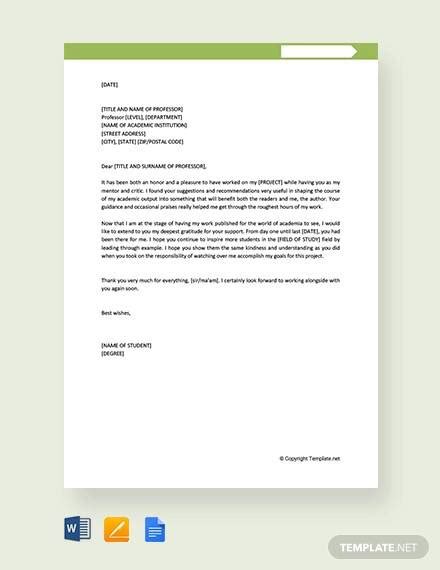 Use our free graduation thank you letter to help you get started. FREE 13+ Thank You Letters to Professor in PDF | MS Word ...