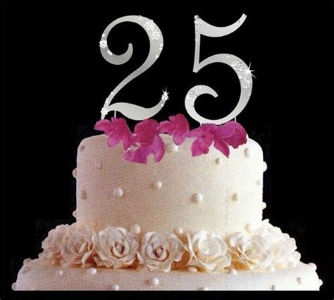 If you are close to a couple planning to celebrate their wedding anniversary anytime soon, you must be. 25th wedding anniversay cake toppers | 25th Anniversary ...