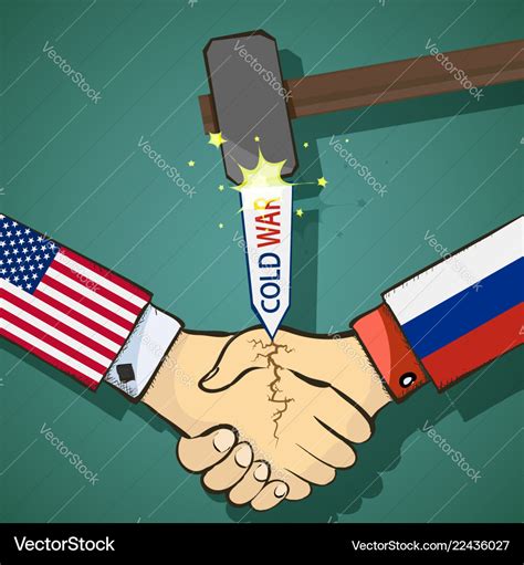 Cold War Between The Usa And Russia Royalty Free Vector