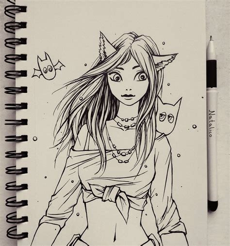 Images Of Anime Girl Werewolf Drawing