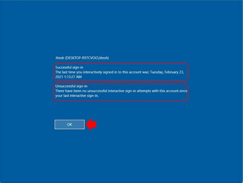 How To Display Windows 10 Last Sign In Information During User Logon