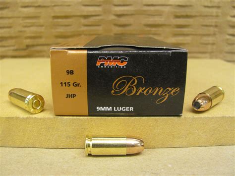 50 Round Box 9mm Luger Jacketed Hollow Point 115 Grain Pmc Ammo 9b