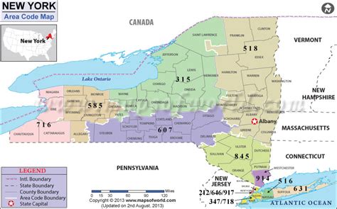 Map Of New York Area Codes Wilow Kaitlynn