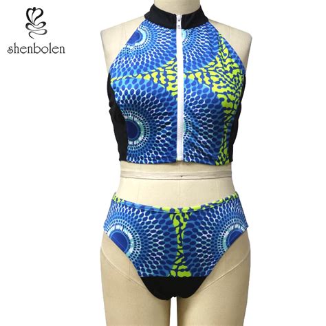 Ch351 Unique African Designer Swimsuit Two Pieces African Print Bikini Buy African Swimsuit