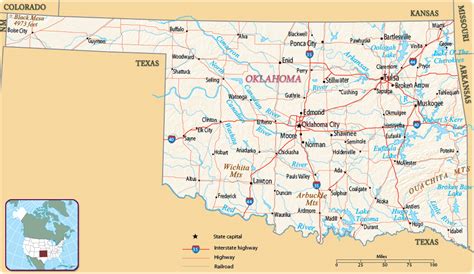 Map Of Oklahoma With Towns World Map